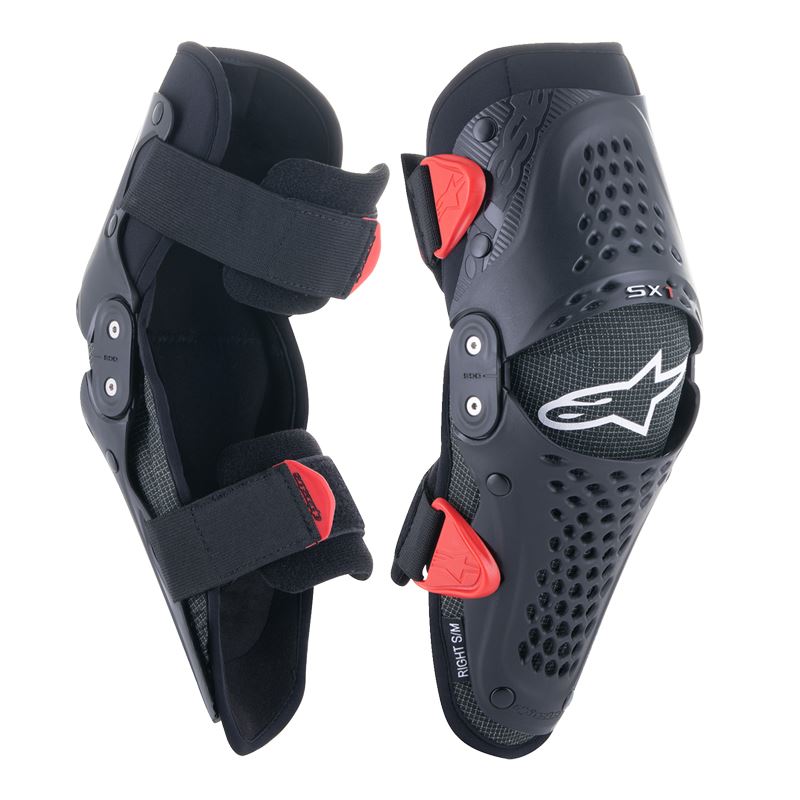 Alpinestars 2026 Youth SX-1 Knee Protectors Black Red